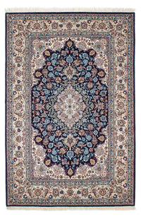 Persisk tæppe - Isfahan - Premium - 226 x 149 cm - mørkeblå