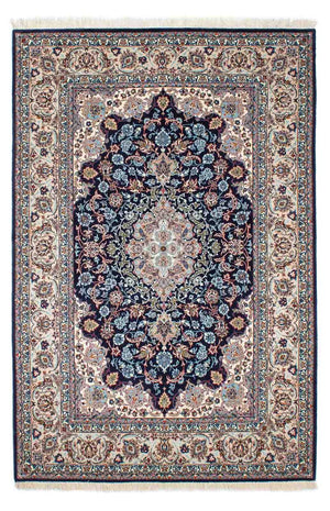 Persisk tæppe - Isfahan - Premium - 226 x 149 cm - mørkeblå