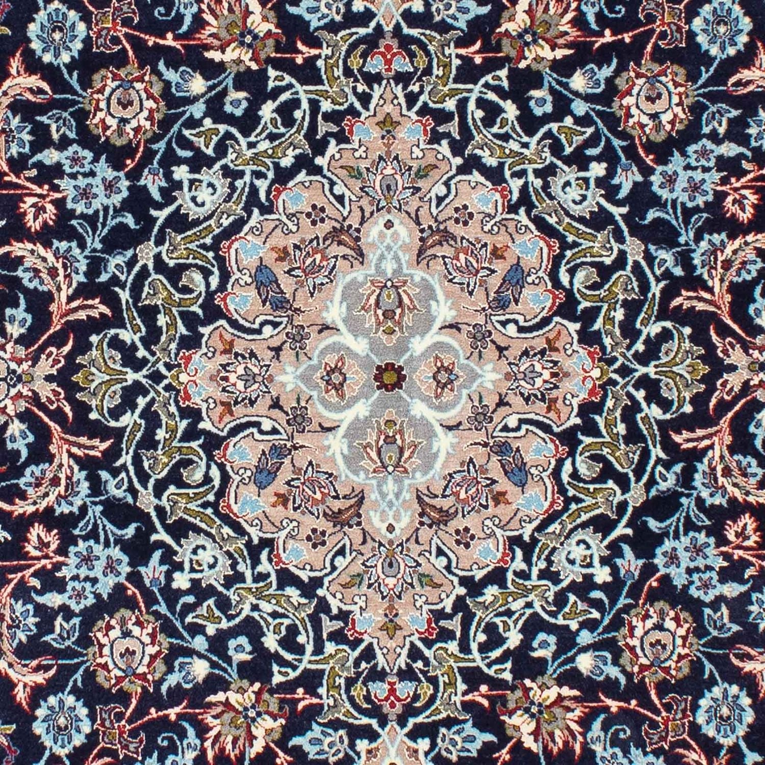 Persisk tæppe - Isfahan - Premium - 226 x 149 cm - mørkeblå