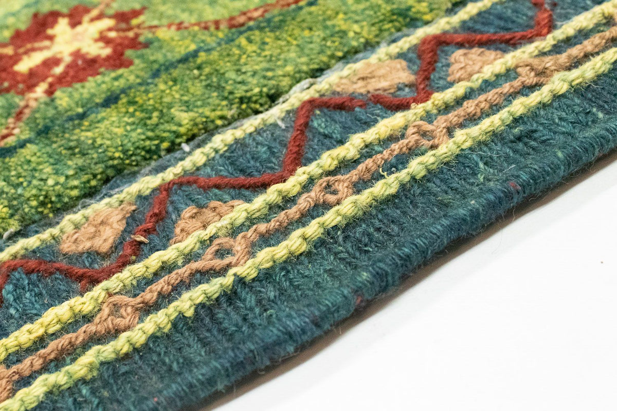 Kelim-tæppe - orientalsk - 205 x 147 cm - grøn