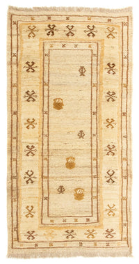 Gabbeh-tæppe - Persisk - 142 x 73 cm - beige