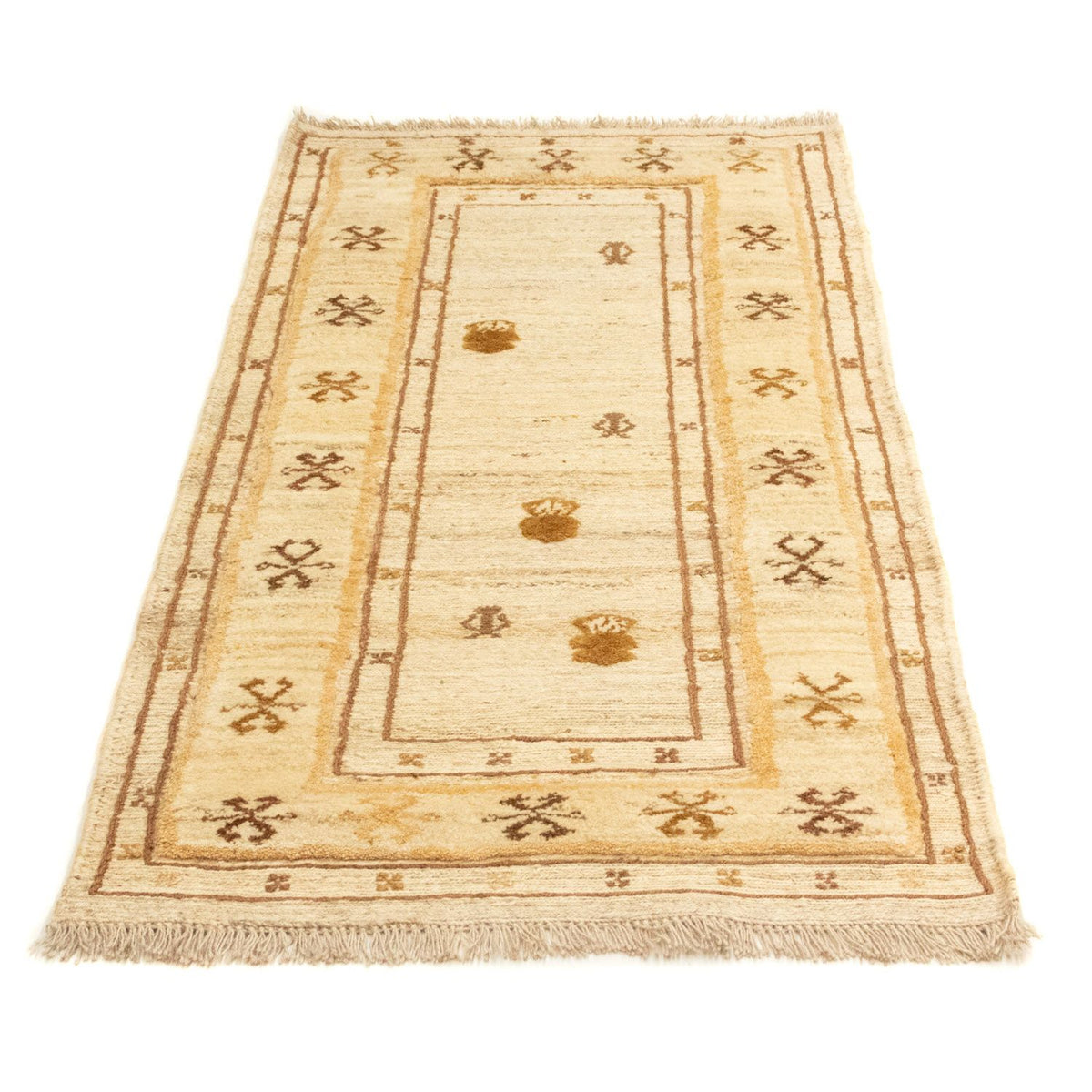 Gabbeh-tæppe - Persisk - 142 x 73 cm - beige