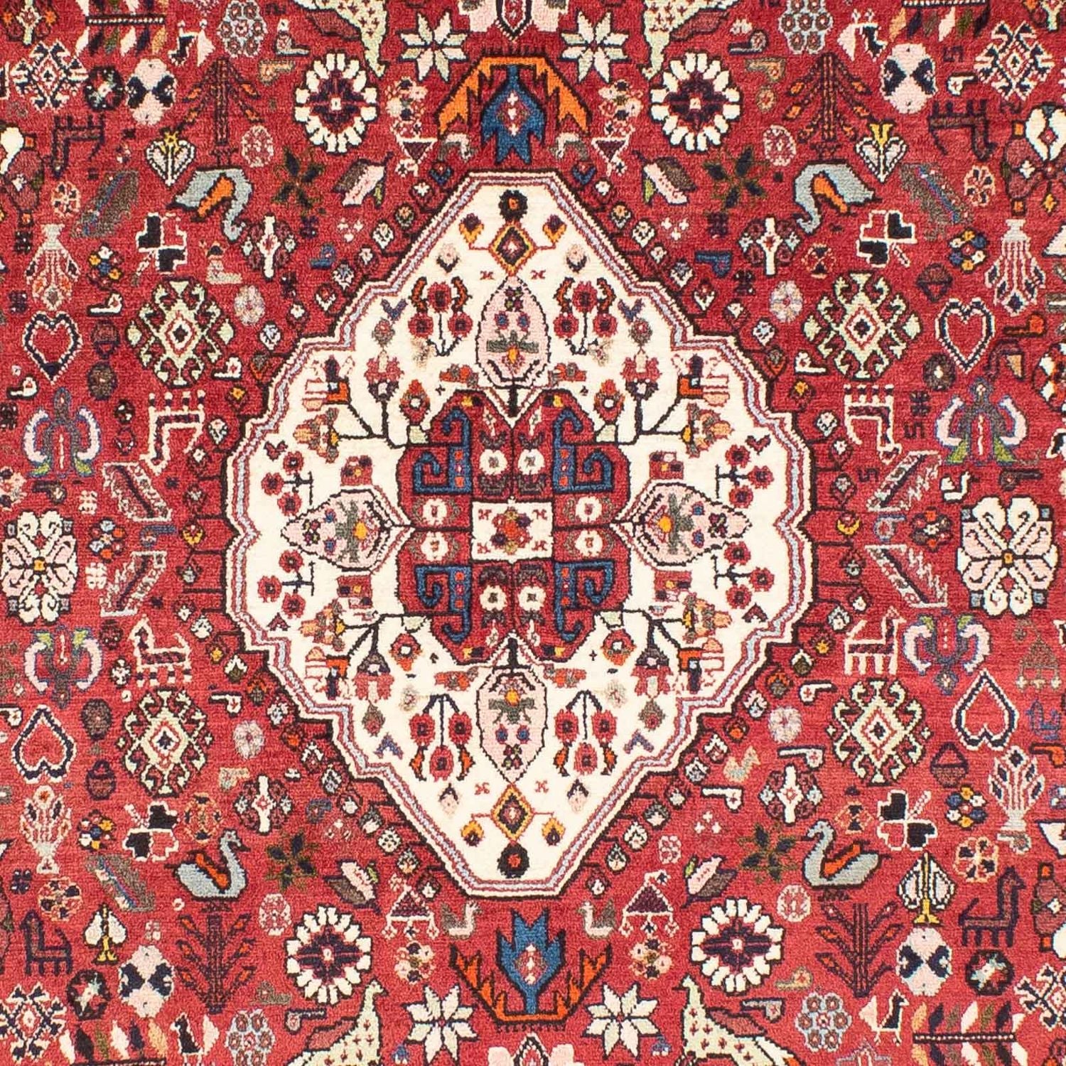 Gabbeh-tæppe - Kashkuli Persisk - 247 x 157 cm - mørkerød