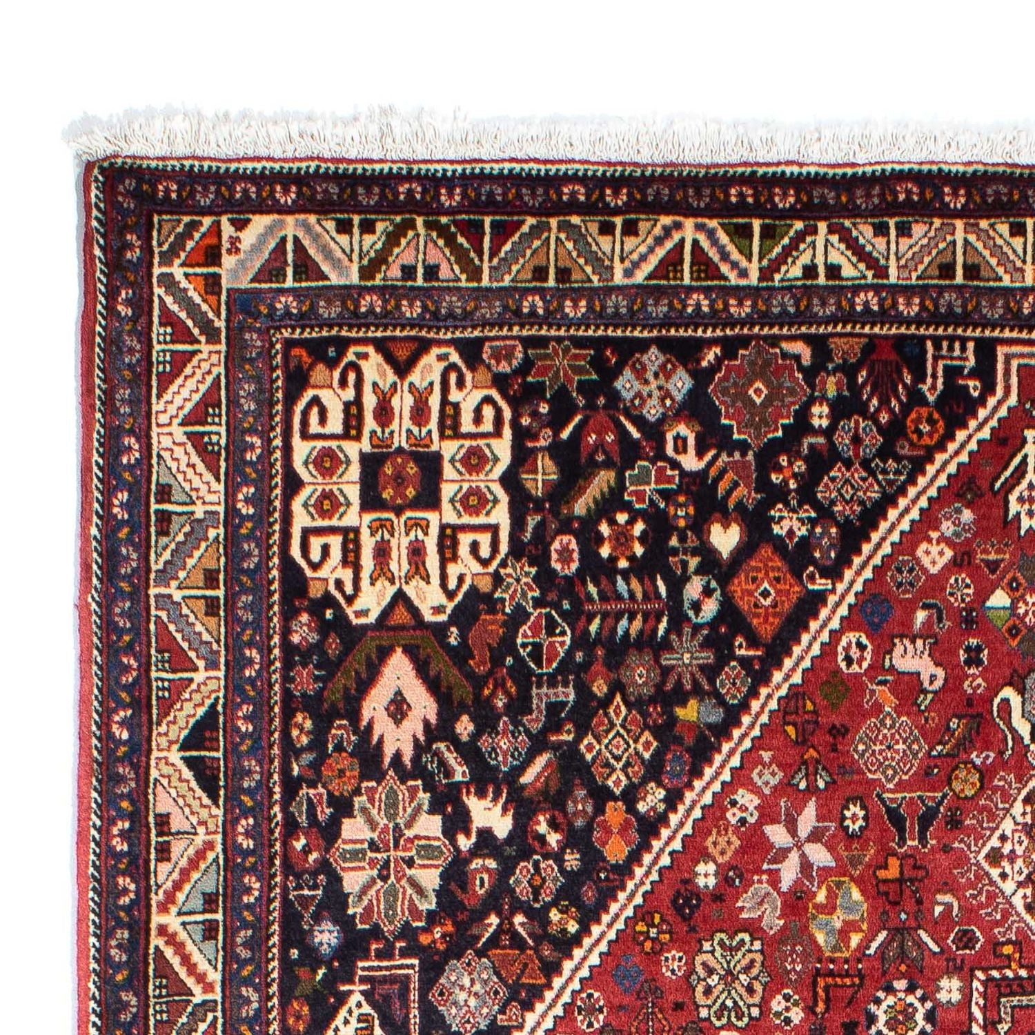 Gabbeh-tæppe - Kashkuli Persisk - 247 x 157 cm - mørkerød