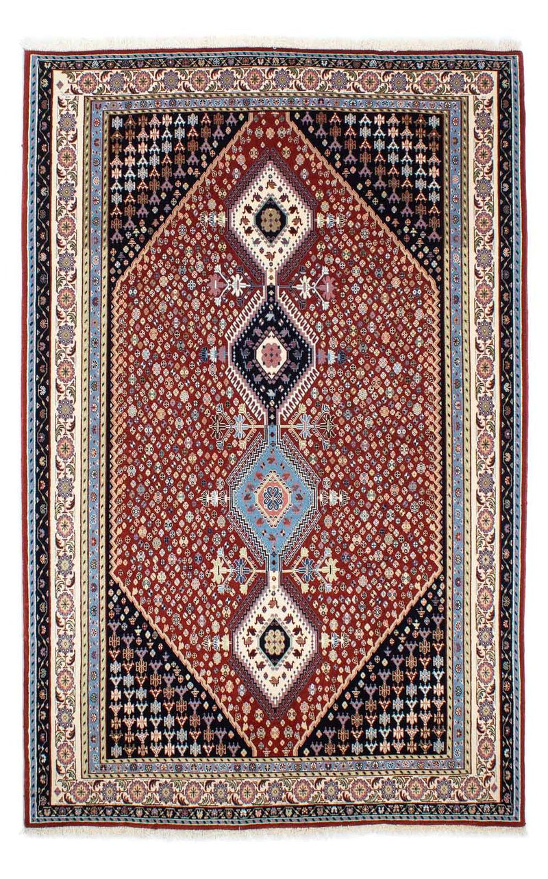 Gabbeh-tæppe - Kashkuli Persisk - 225 x 139 cm - mørkerød