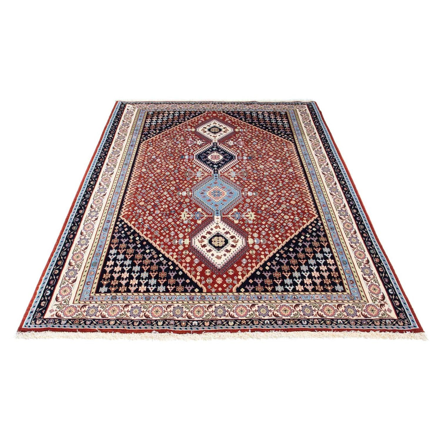 Gabbeh-tæppe - Kashkuli Persisk - 225 x 139 cm - mørkerød