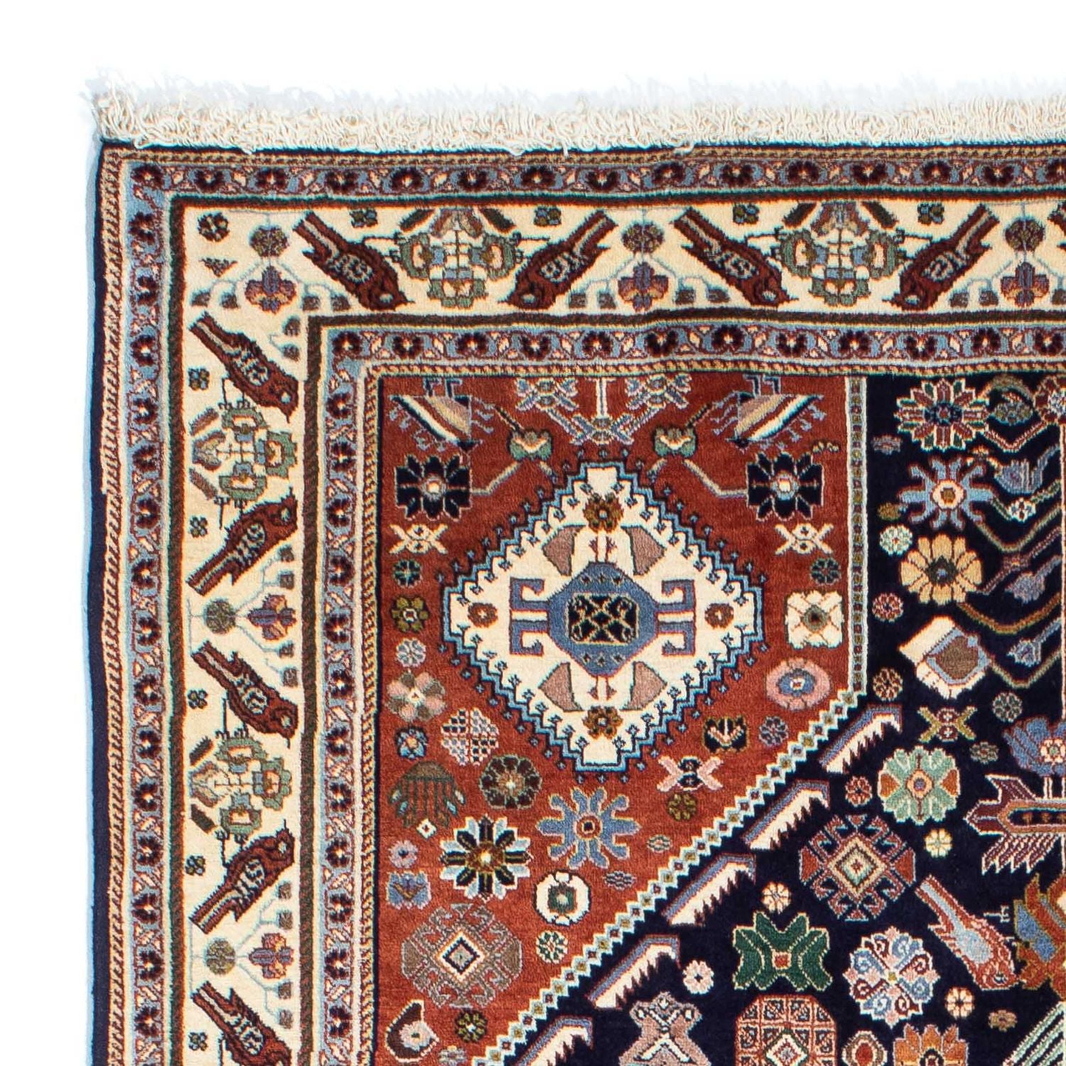Gabbeh-tæppe - Kashkuli Persisk - 250 x 152 cm - mørkeblå
