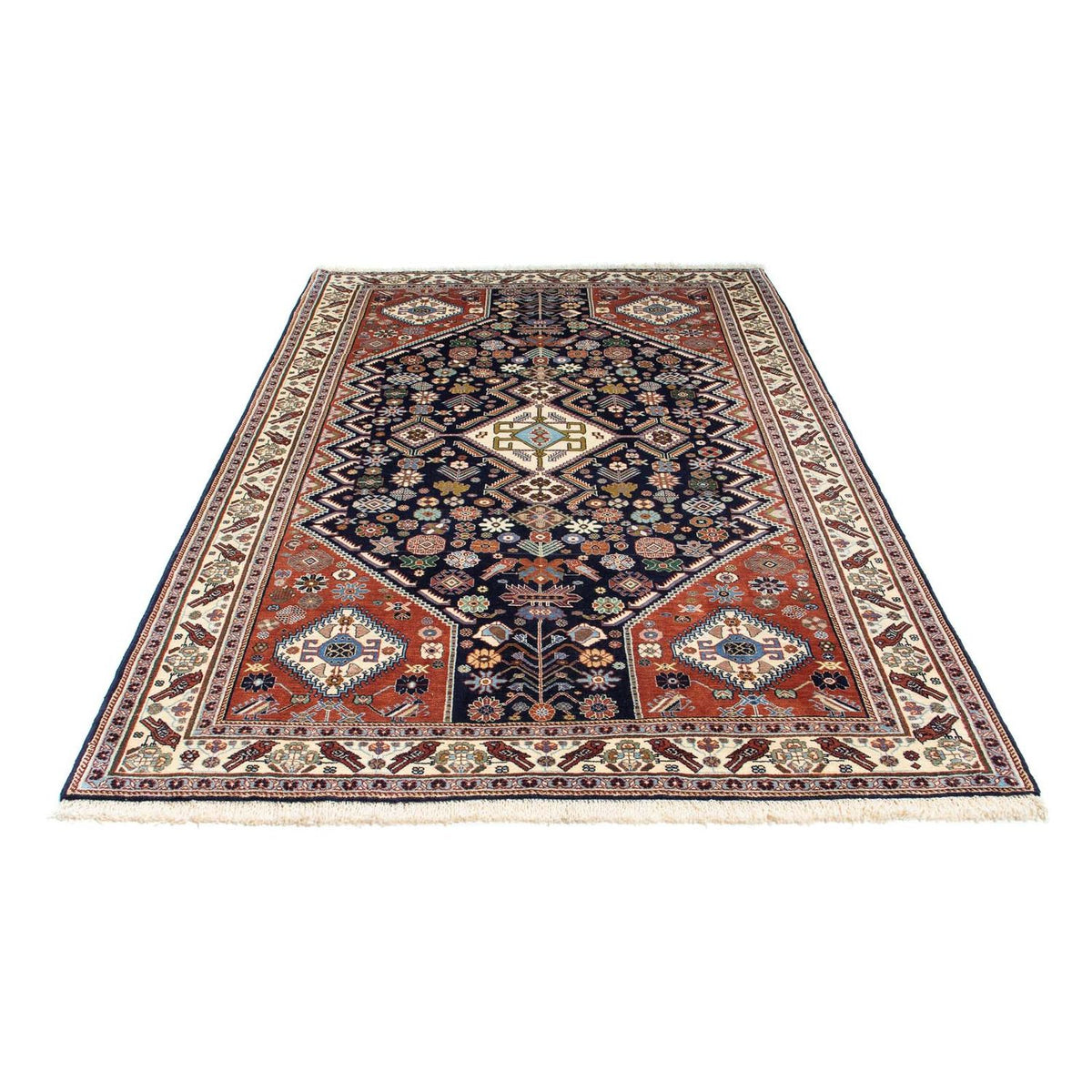 Gabbeh-tæppe - Kashkuli Persisk - 250 x 152 cm - mørkeblå