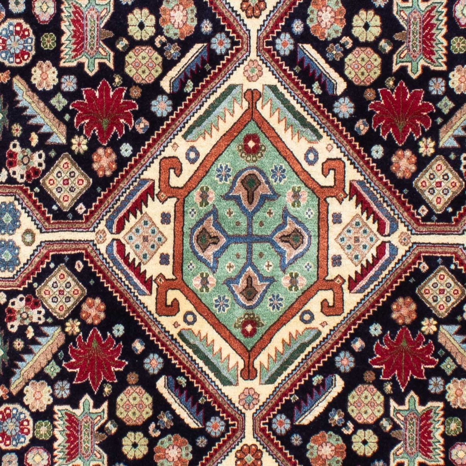 Gabbeh-tæppe - Kashkuli Persisk - 213 x 141 cm - mørkeblå