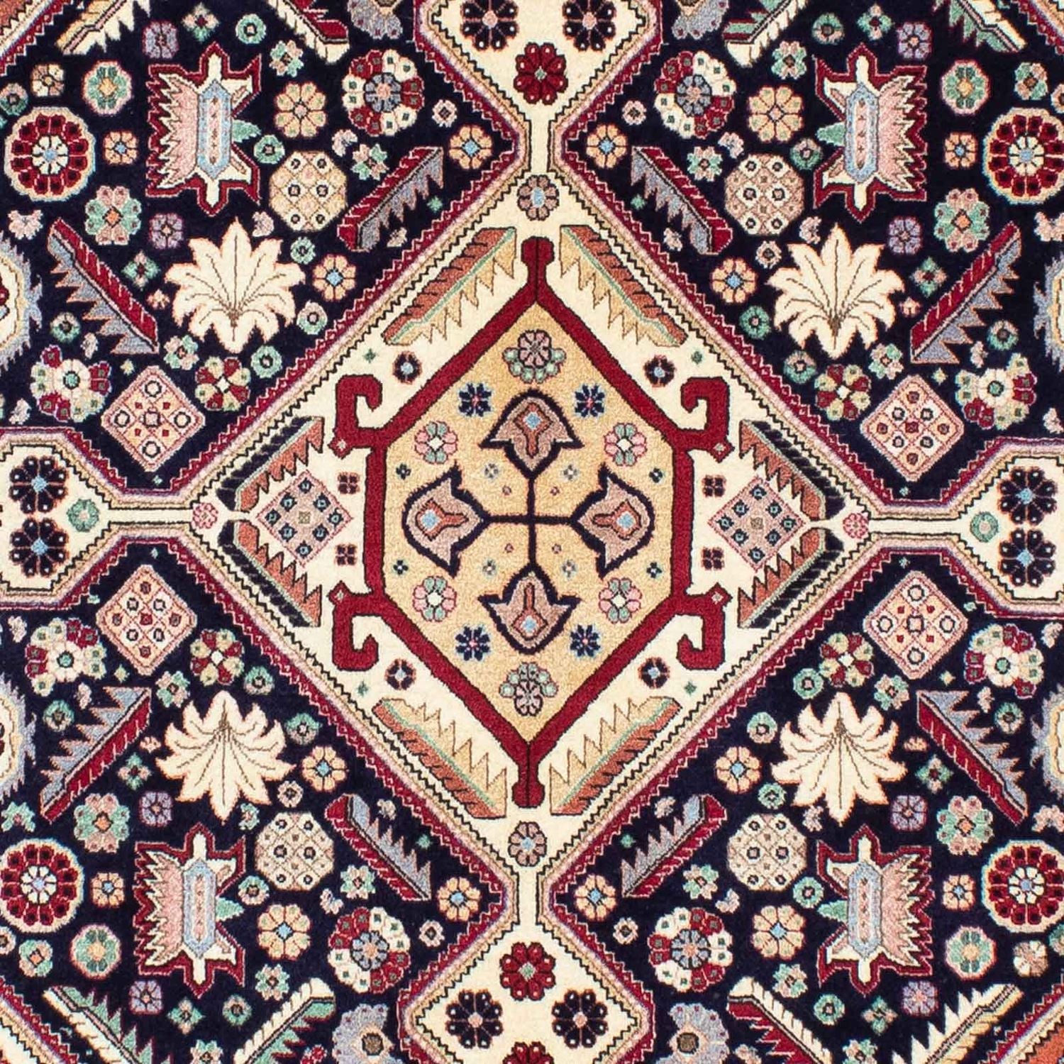 Gabbeh-tæppe - Kashkuli Persisk - 203 x 148 cm - mørkeblå