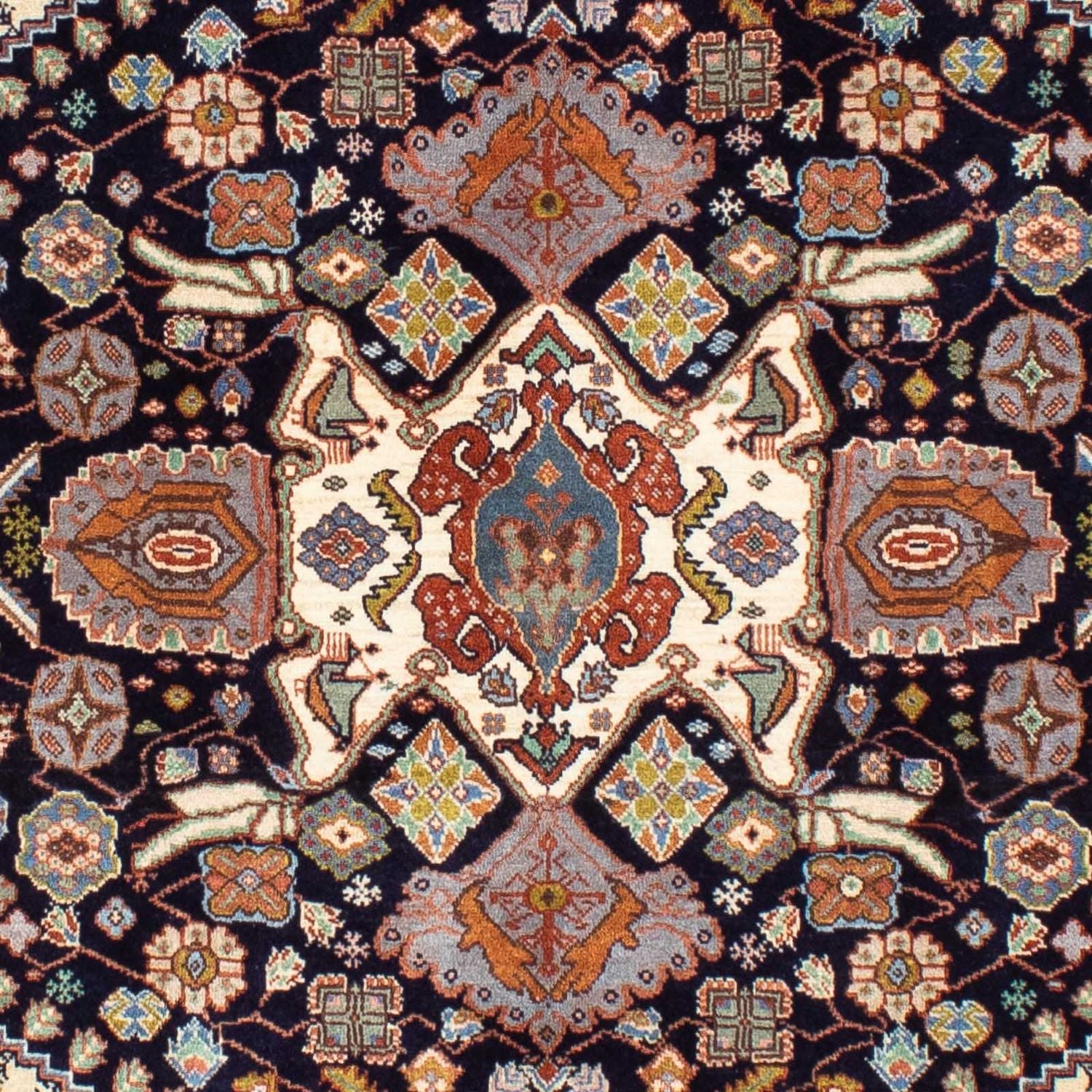 Gabbeh-tæppe - Kashkuli Persisk - 180 x 145 cm - mørkeblå