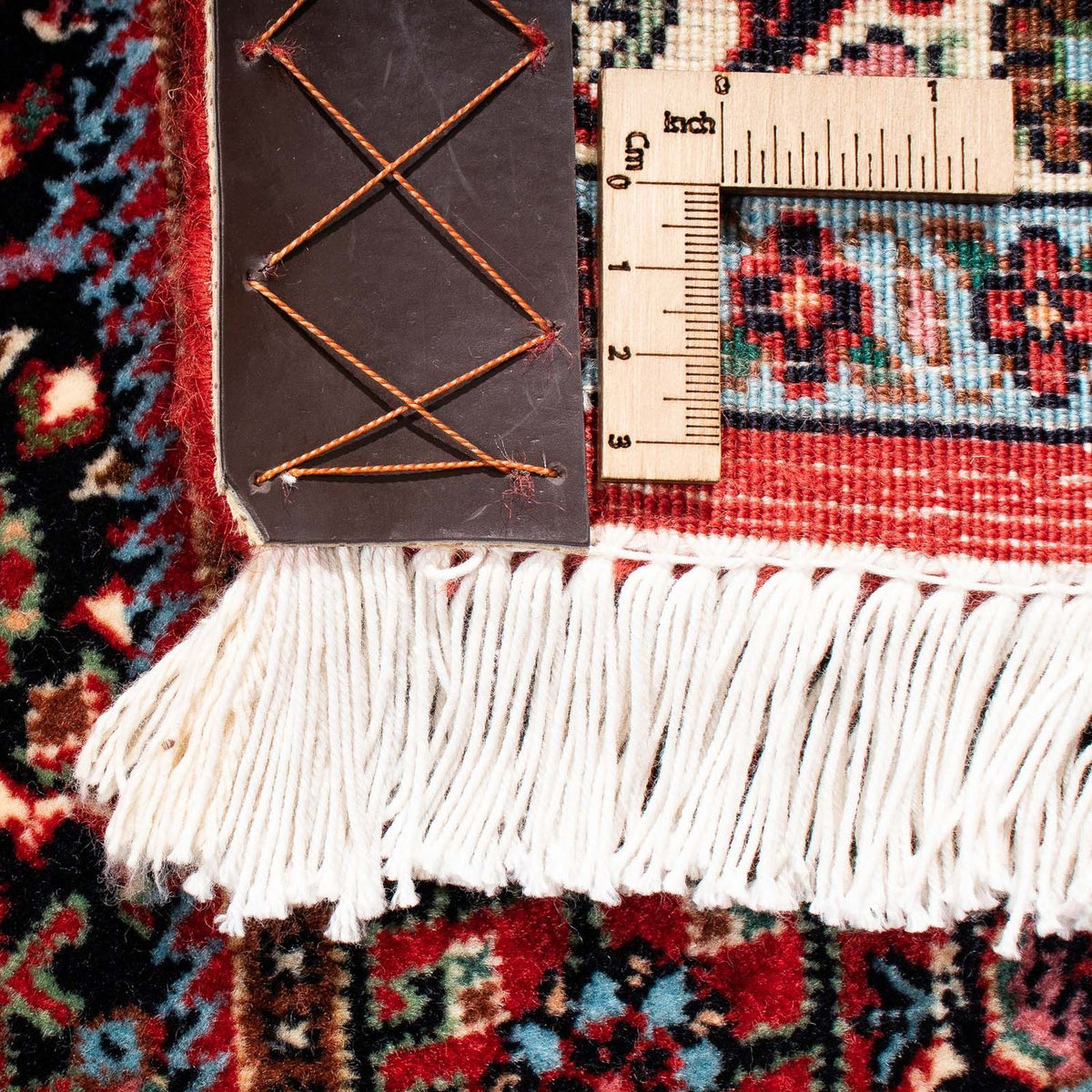 Persisk tæppe - Bijar - 251 x 176 cm - mørkerød