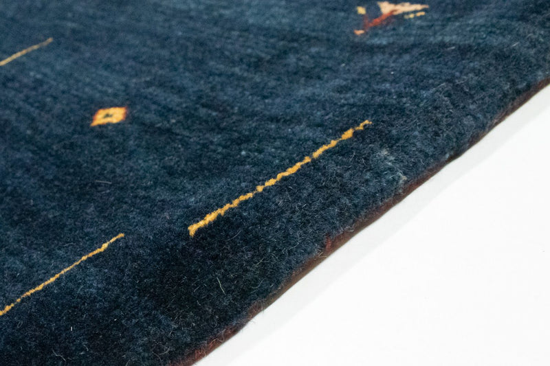 Gabbeh Tæppe - Loribaft Persisk - 160 x 116 cm - mørkeblå