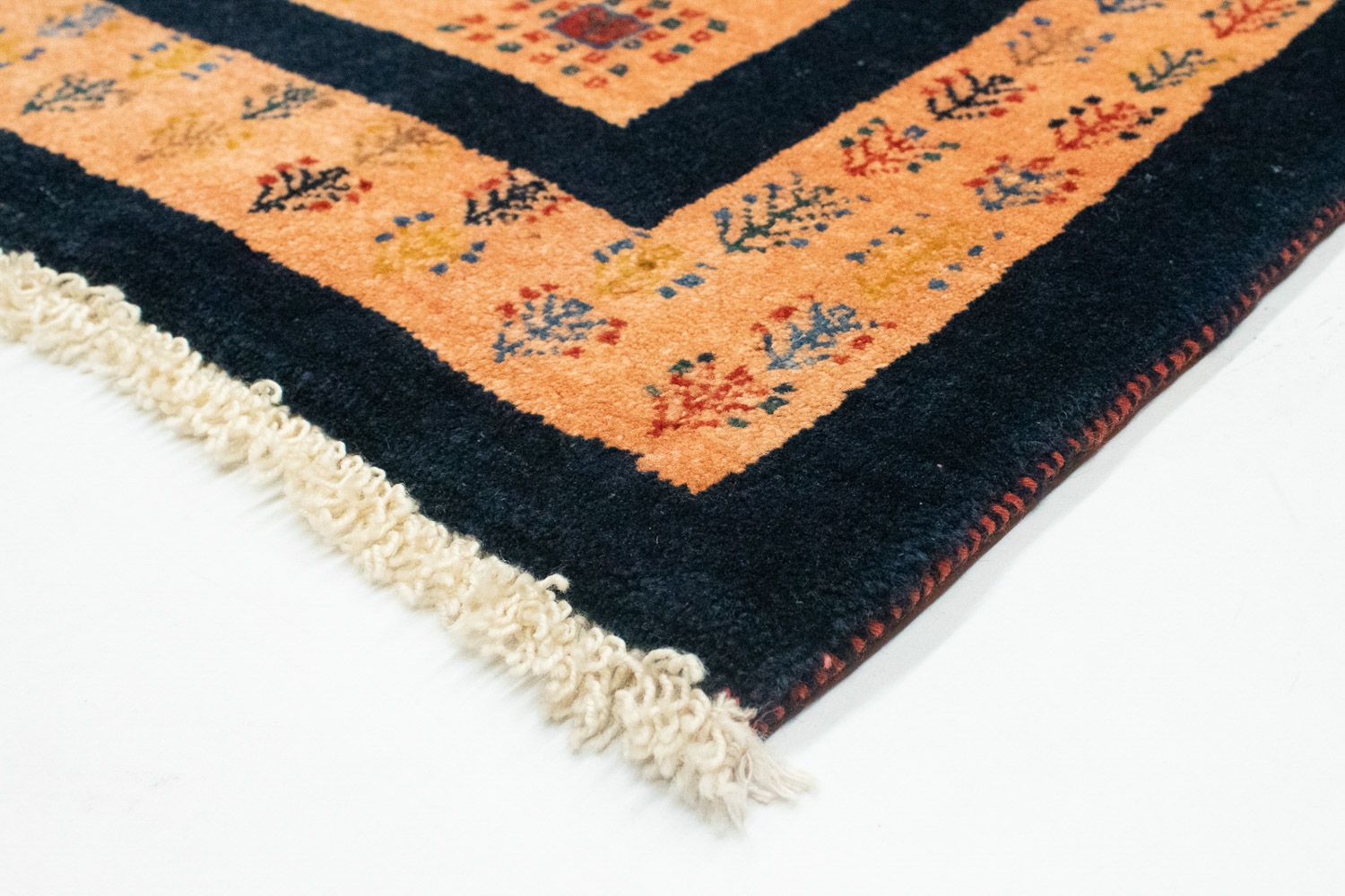 Gabbeh Tæppe - Loribaft Persisk - 202 x 134 cm - mørkeblå