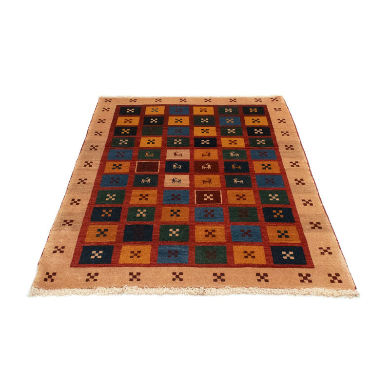 Gabbeh Tæppe - Loribaft Persisk - 150 x 97 cm - lysrød