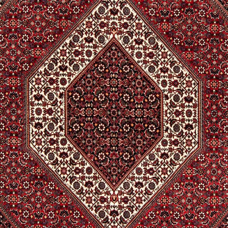 Persisk tæppe - Bijar - 240 x 172 cm - mørkerød
