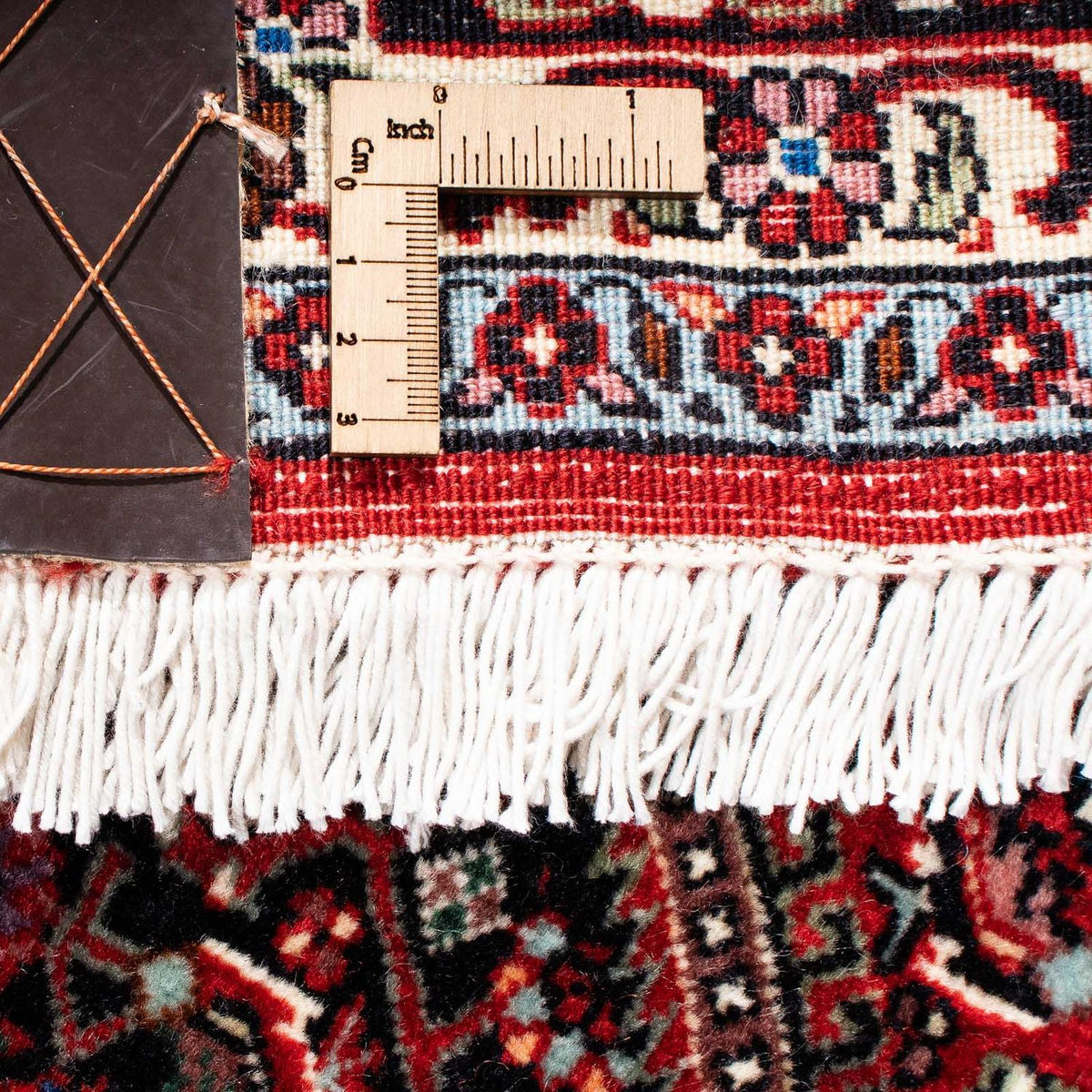 Persisk tæppe - Bijar - 240 x 172 cm - mørkerød