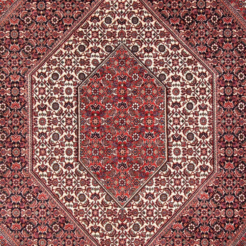 Persisk tæppe - Bijar - 242 x 168 cm - lysrød