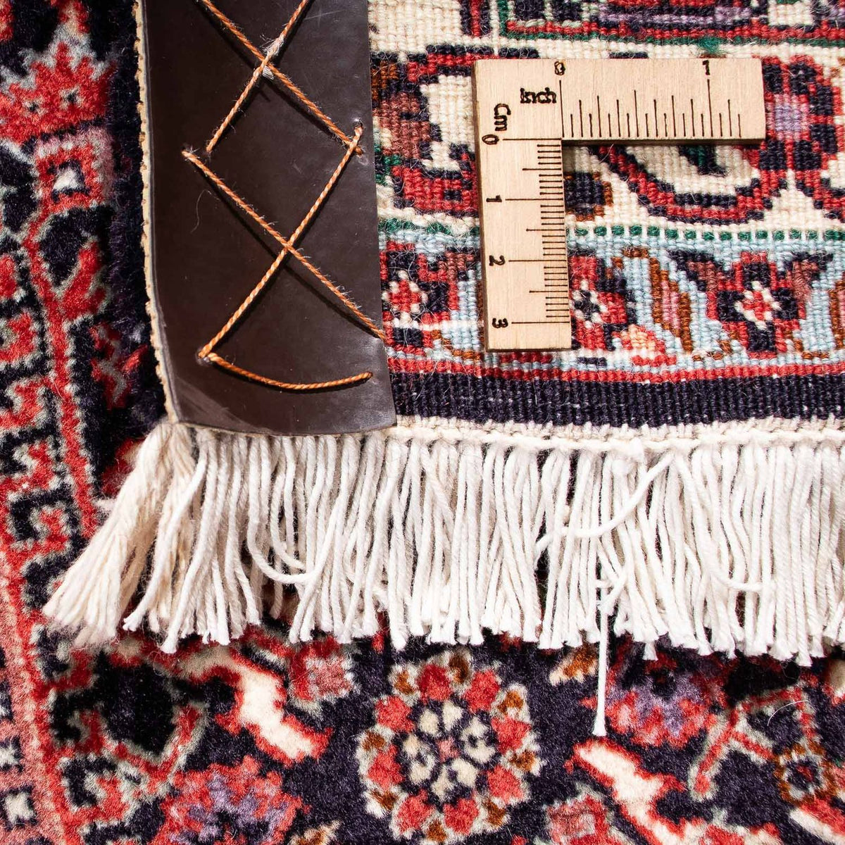 Persisk tæppe - Bijar - 242 x 168 cm - lysrød