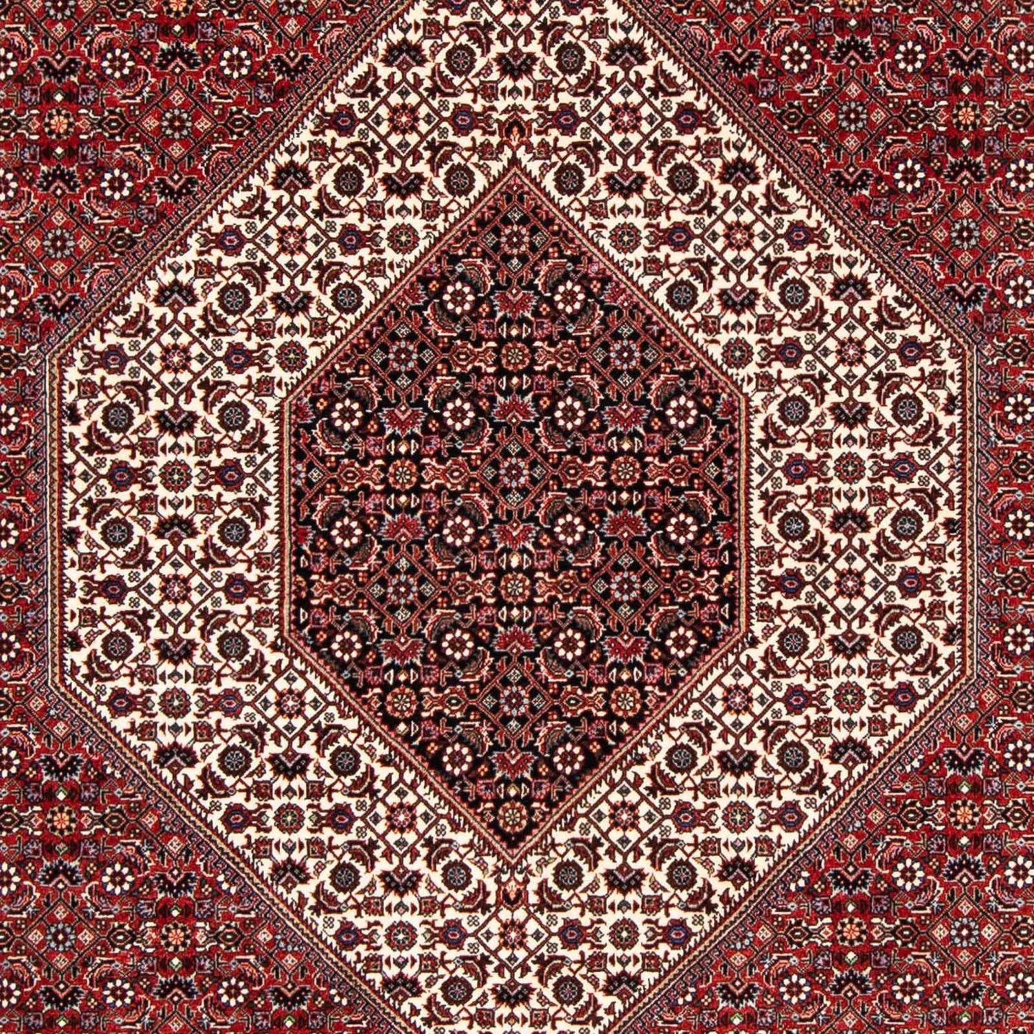 Persisk tæppe - Bijar - 249 x 174 cm - mørkerød