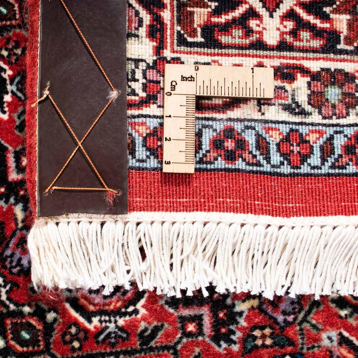 Persisk tæppe - Bijar - 249 x 174 cm - mørkerød