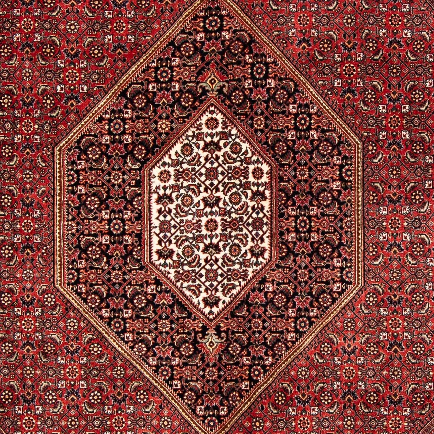 Persisk tæppe - Bijar - 240 x 171 cm - mørkerød