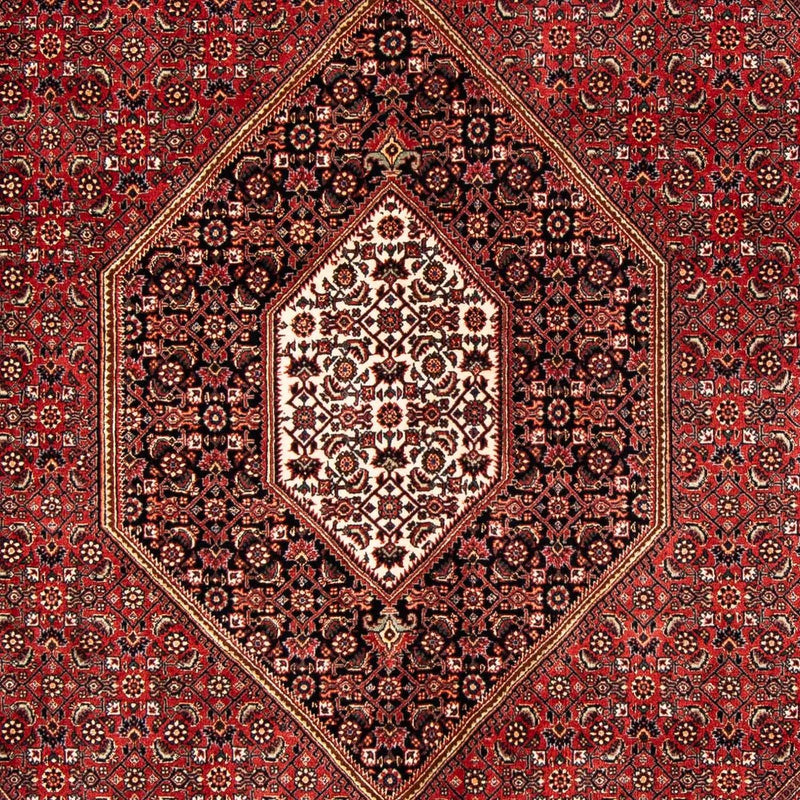 Persisk tæppe - Bijar - 240 x 171 cm - mørkerød