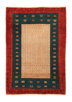 Gabbeh Tæppe - Loribaft Persisk - 153 x 103 cm - guld