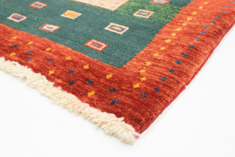Gabbeh Tæppe - Loribaft Persisk - 153 x 103 cm - guld