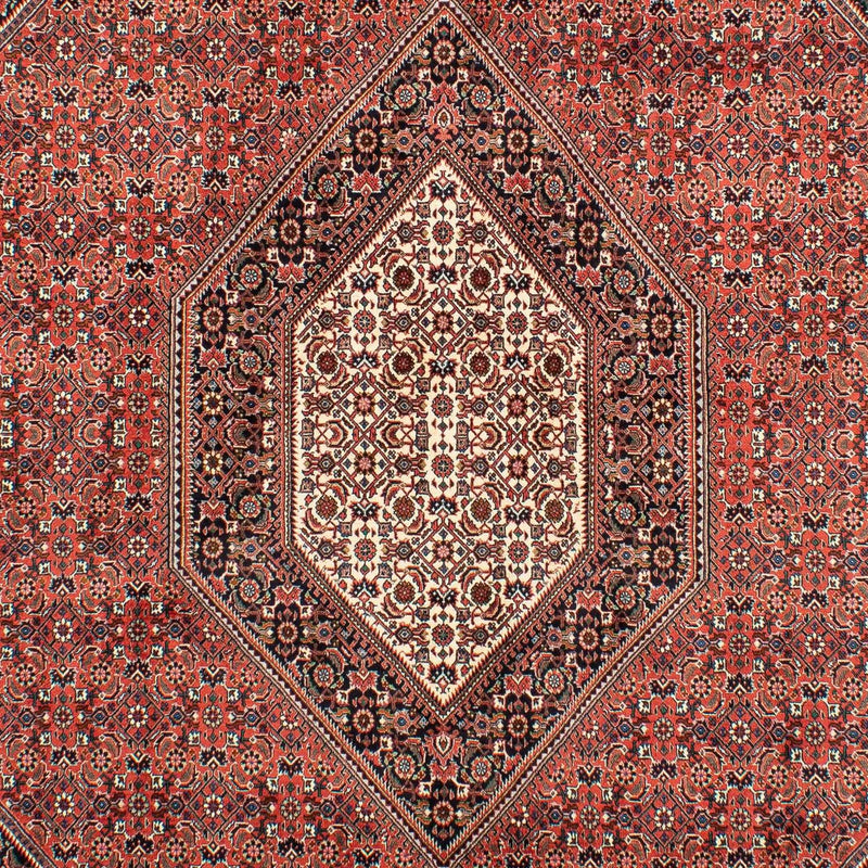 Persisk tæppe - Bijar - 300 x 203 cm - lysrød