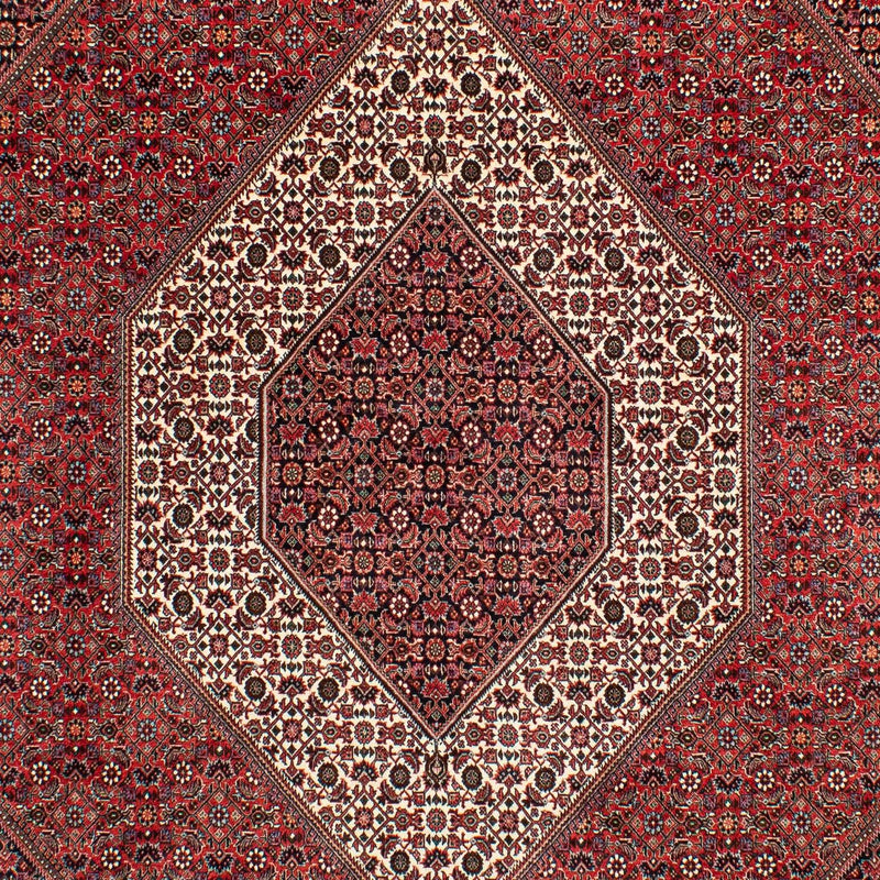 Persisk tæppe - Bijar - 305 x 203 cm - mørkerød