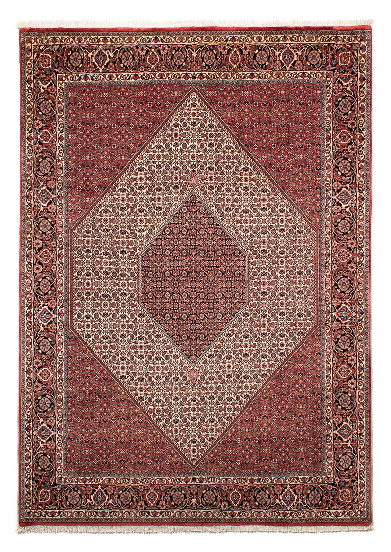 Persisk tæppe - Bijar - 289 x 204 cm - mørkerød