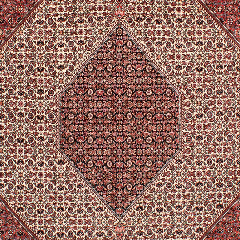 Persisk tæppe - Bijar - 289 x 204 cm - mørkerød