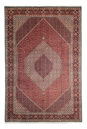 Persisk tæppe - Bijar - 311 x 205 cm - lysrød
