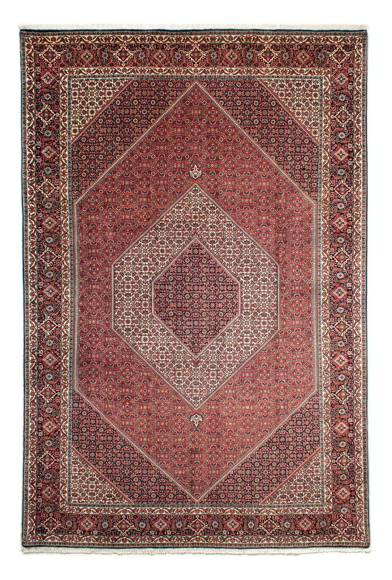 Persisk tæppe - Bijar - 311 x 205 cm - lysrød