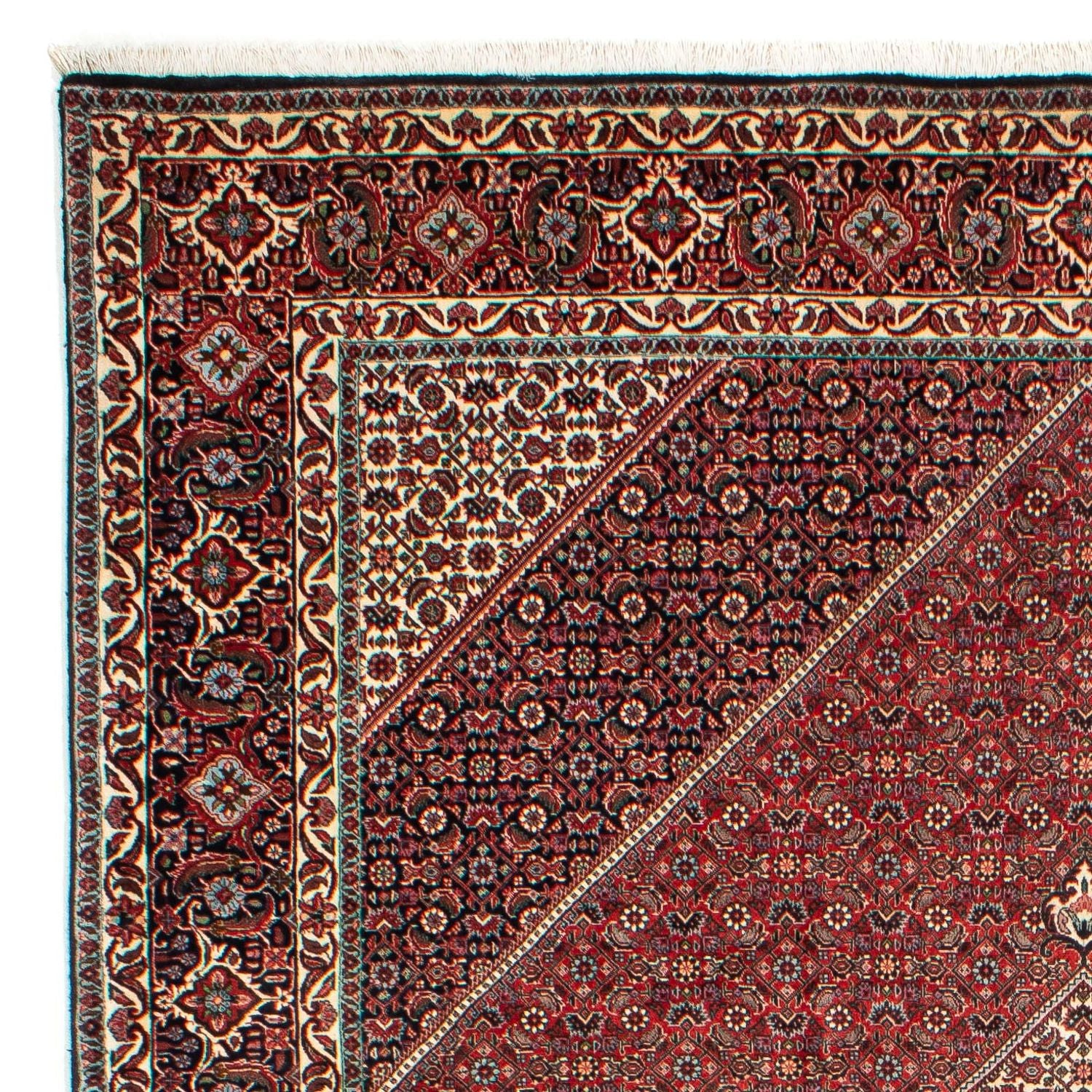 Persisk tæppe - Bijar - 311 x 205 cm - lysrød