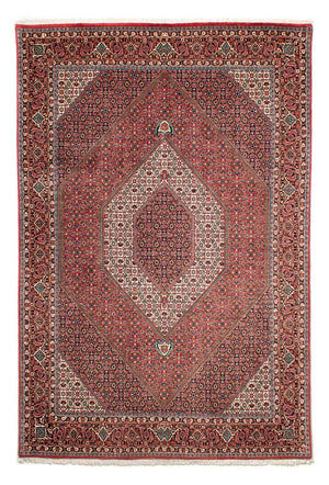Persisk tæppe - Bijar - 288 x 207 cm - lysrød