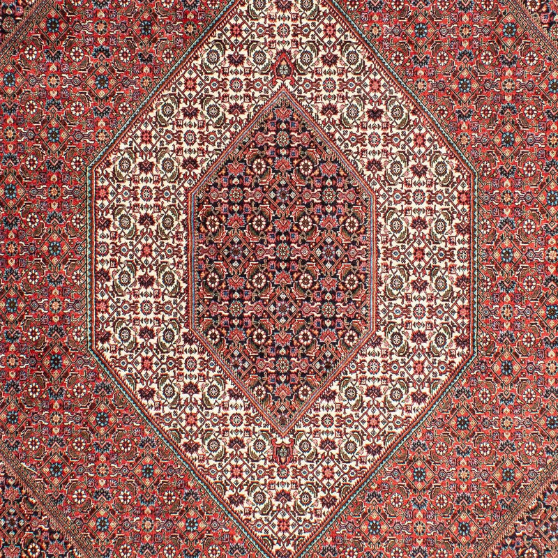 Persisk tæppe - Bijar - 288 x 207 cm - lysrød