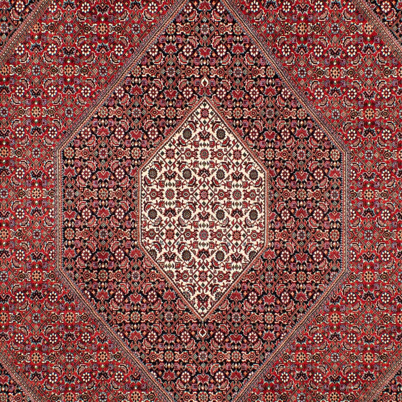 Persisk tæppe - Bijar - 307 x 205 cm - mørkerød