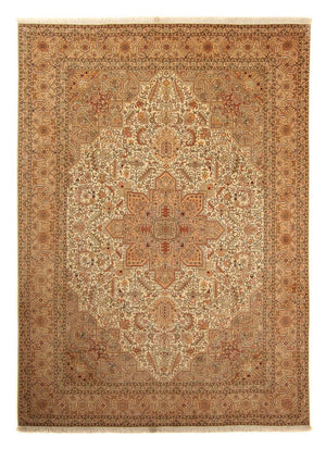 Persisk tæppe - Tabriz - Royal - 344 x 251 cm - lys brun