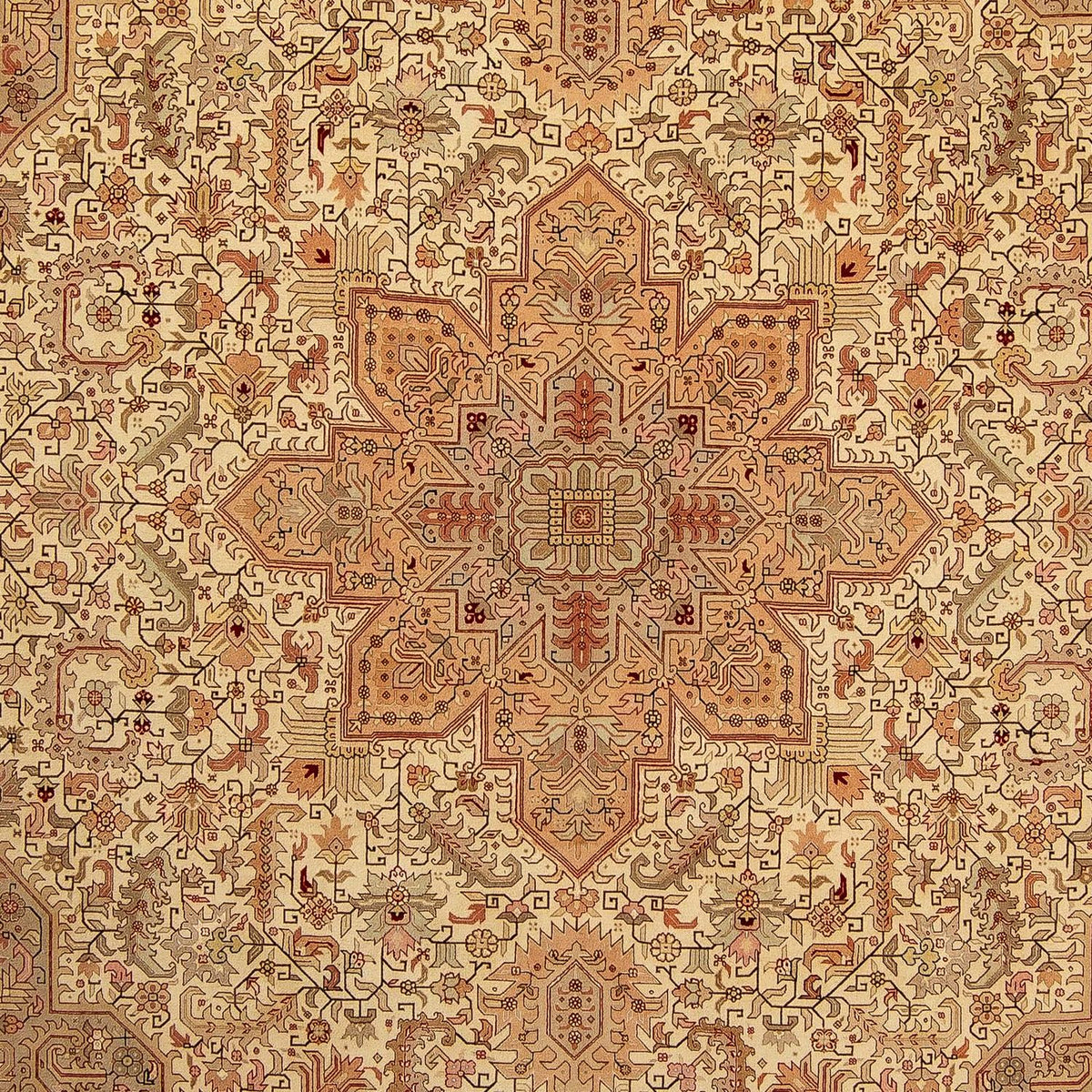 Persisk tæppe - Tabriz - Royal - 344 x 251 cm - lys brun