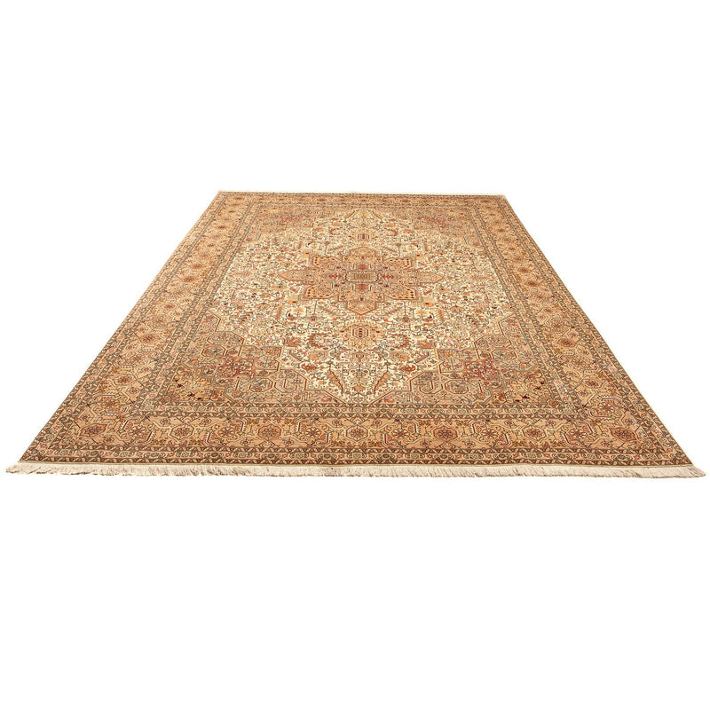 Persisk tæppe - Tabriz - Royal - 344 x 251 cm - lys brun