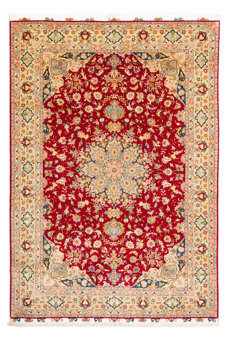 Persisk tæppe - Tabriz - Royal - 300 x 205 cm - mørkerød