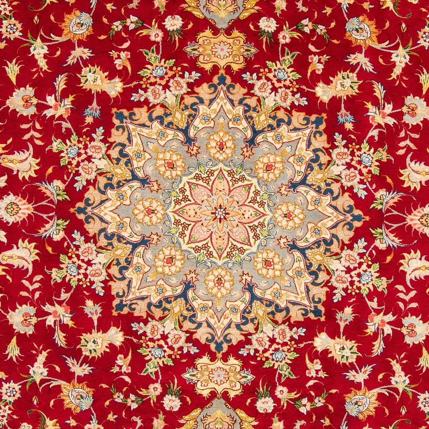 Persisk tæppe - Tabriz - Royal - 300 x 205 cm - mørkerød