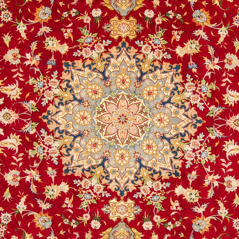 Persisk tæppe - Tabriz - Royal - 300 x 205 cm - mørkerød