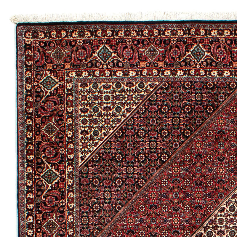 Persisk tæppe - Bijar - 300 x 206 cm - mørkerød