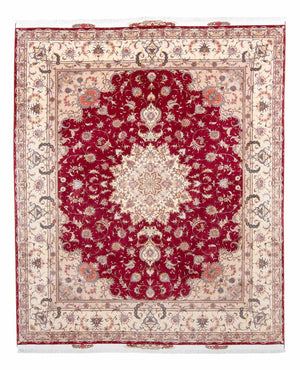 Persisk tæppe - Tabriz - Royal - 305 x 253 cm - mørkerød