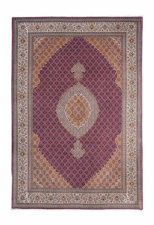 Persisk tæppe - Tabriz - 306 x 205 cm - lilla