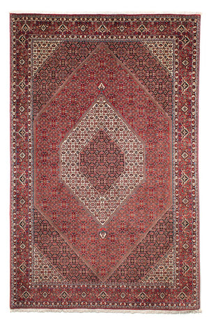 Persisk tæppe - Bijar - 300 x 203 cm - lysrød