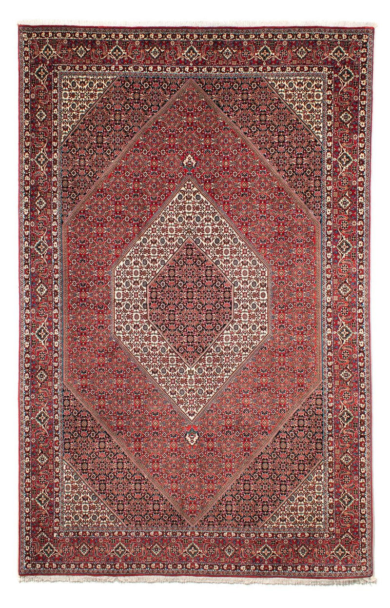 Persisk tæppe - Bijar - 300 x 203 cm - lysrød